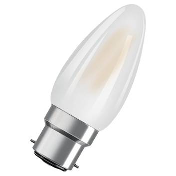 Ampoule flamme LED B22d 5 W 2 700 K mate dimmable