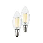 LED bulb Candle E14 4W clear 3000K 840 lm EEC A 2er