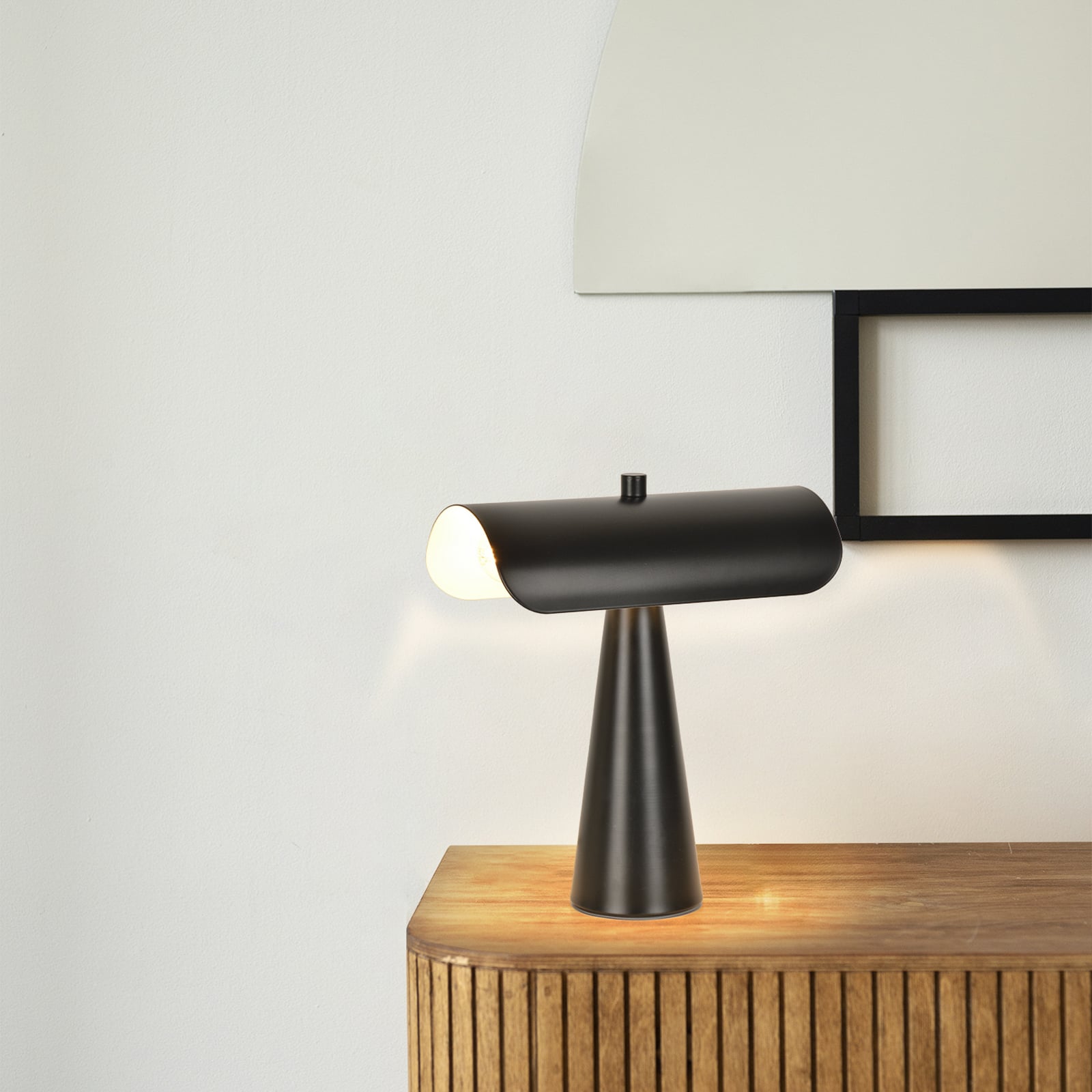 Bordlampe Billie, matt svart, 30 cm, metall Bordlampe Billie, matt svart, 30 cm, metall