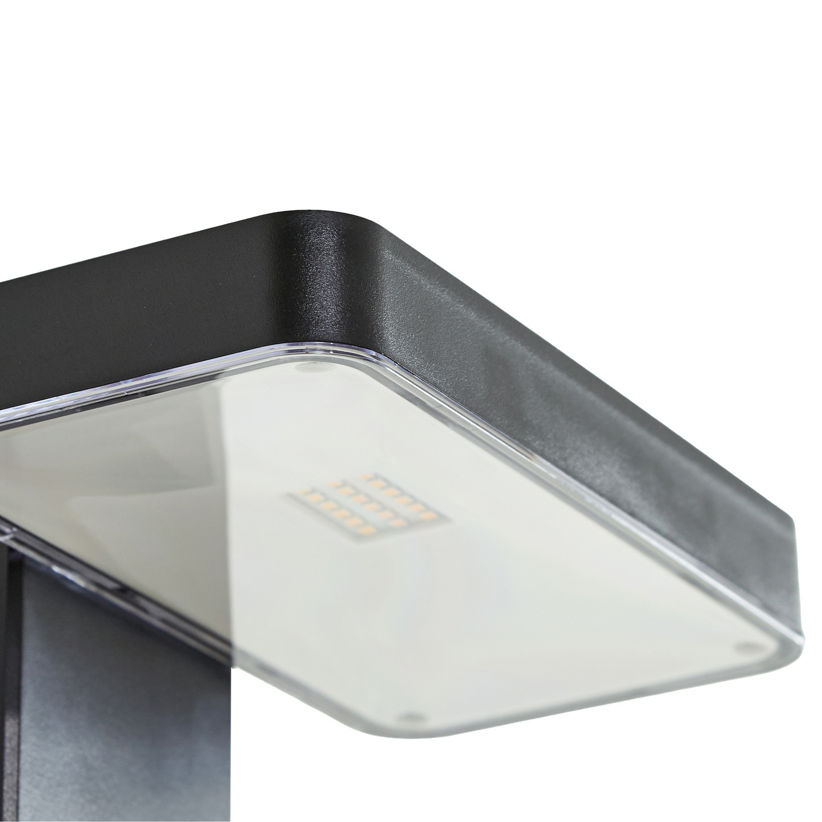 PRIOS LED wandlamp Tarlson, hoekig, antraciet, sensor PRIOS LED wandlamp Tarlson, hoekig, antraciet, sensor