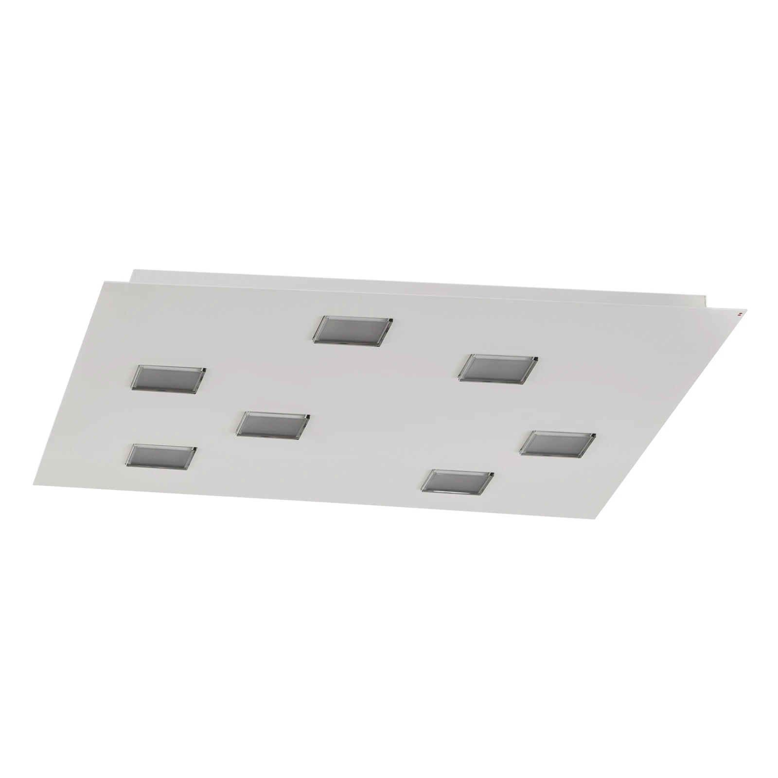 Fabbian Quarter - plafonieră albă LED 7 becuri