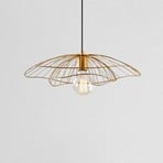 Pendant light Tel 6502, gold-coloured, metal, Ø 50 cm