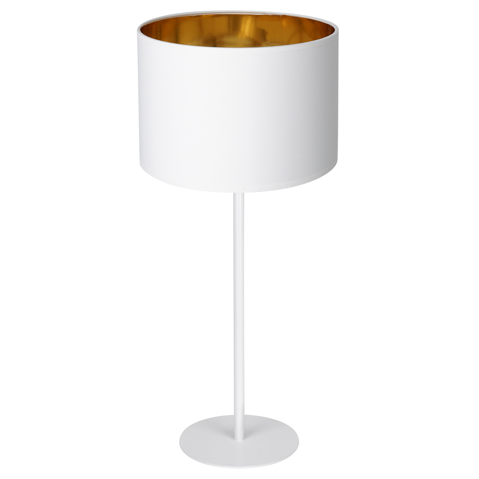 Lampe à poser Soho, cylindrique 55 cm blanc/doré
