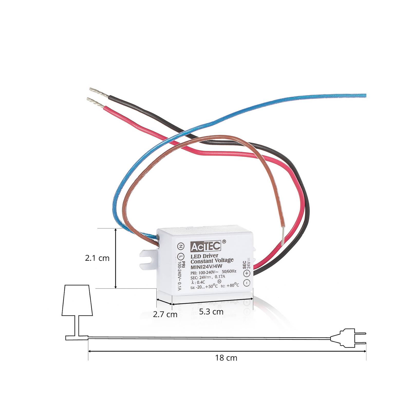 AcTEC Mini driver LED CV 24V 4 W IP65