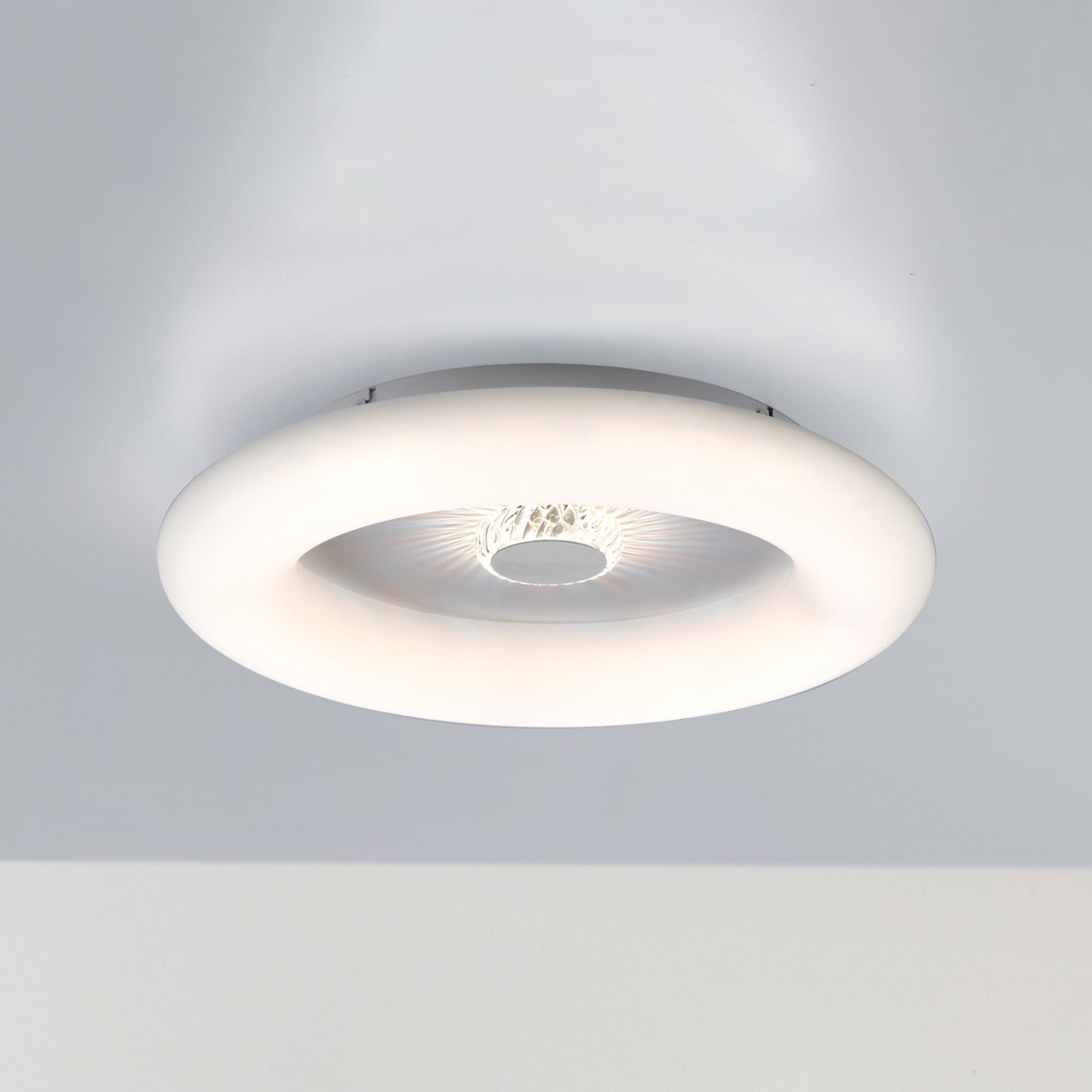 Stropné LED svetlo Vertigo, CCT, biela, Ø 50 cm