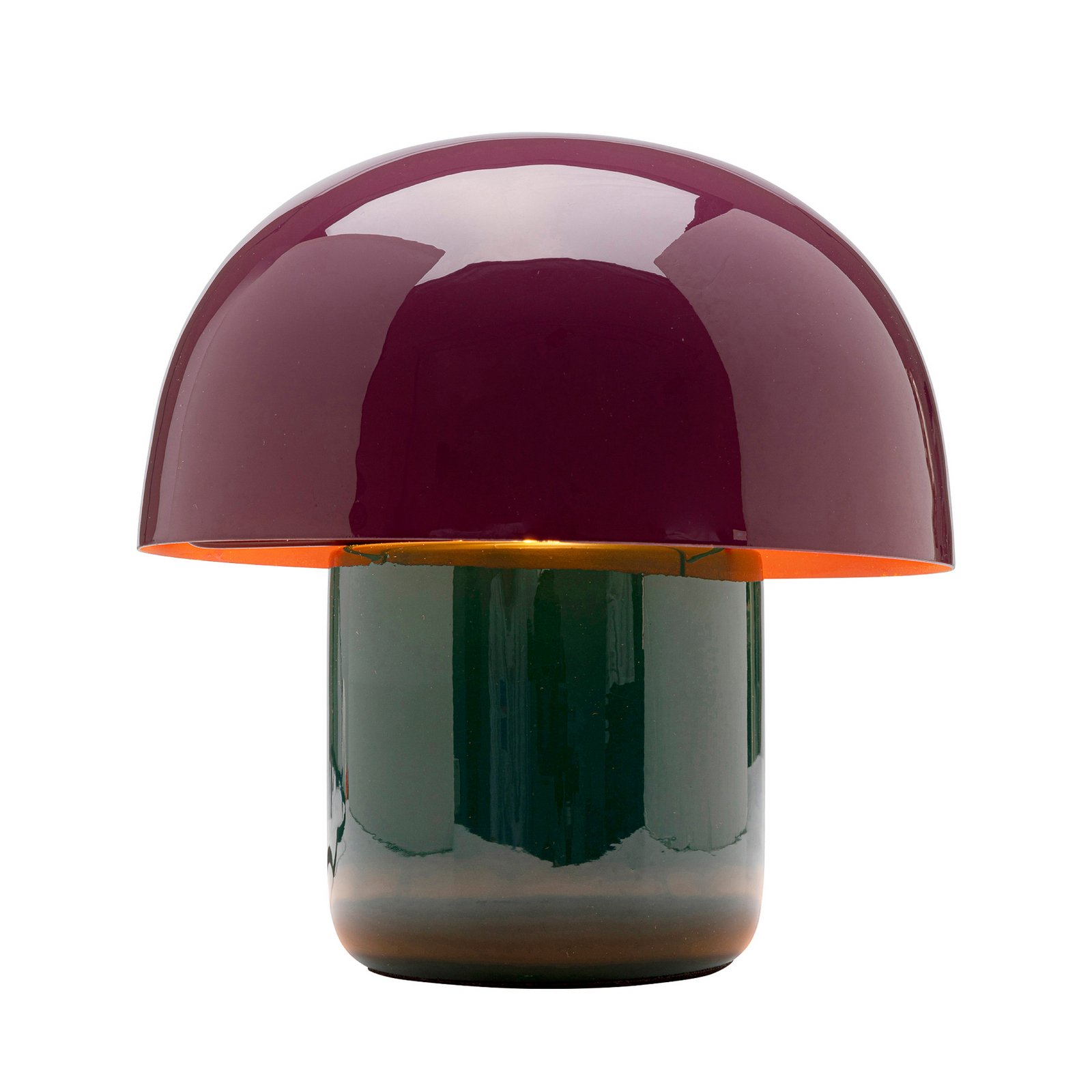 Kare galda lampa Mushroom, violeta/zaļa, metāls, 20 cm, E14