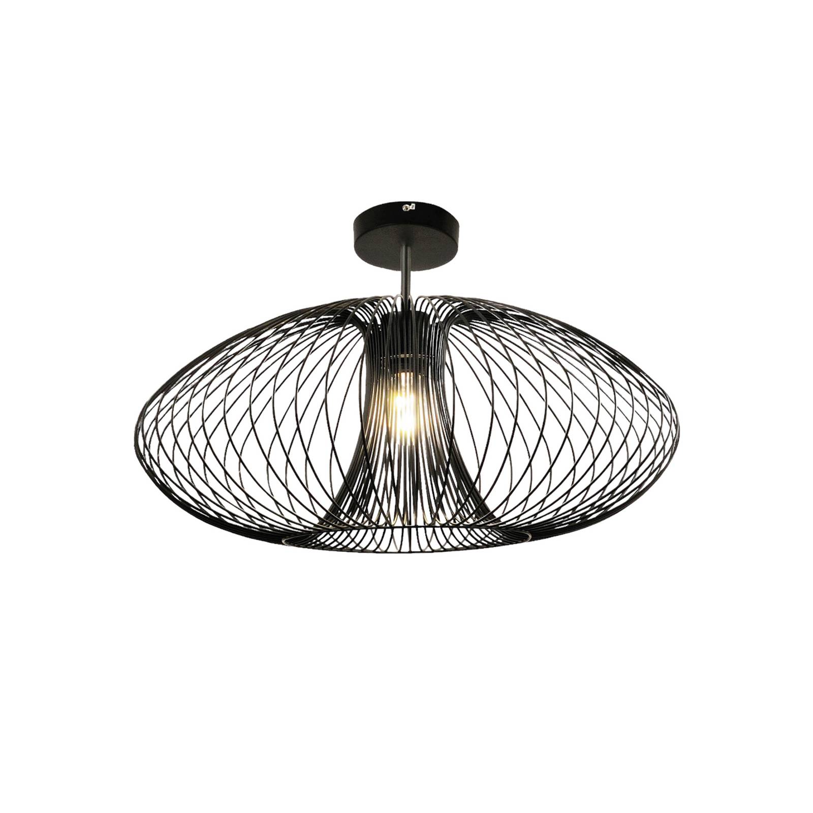 Deckenleuchte Fassa, schwarz, Ø 60 cm, Metall