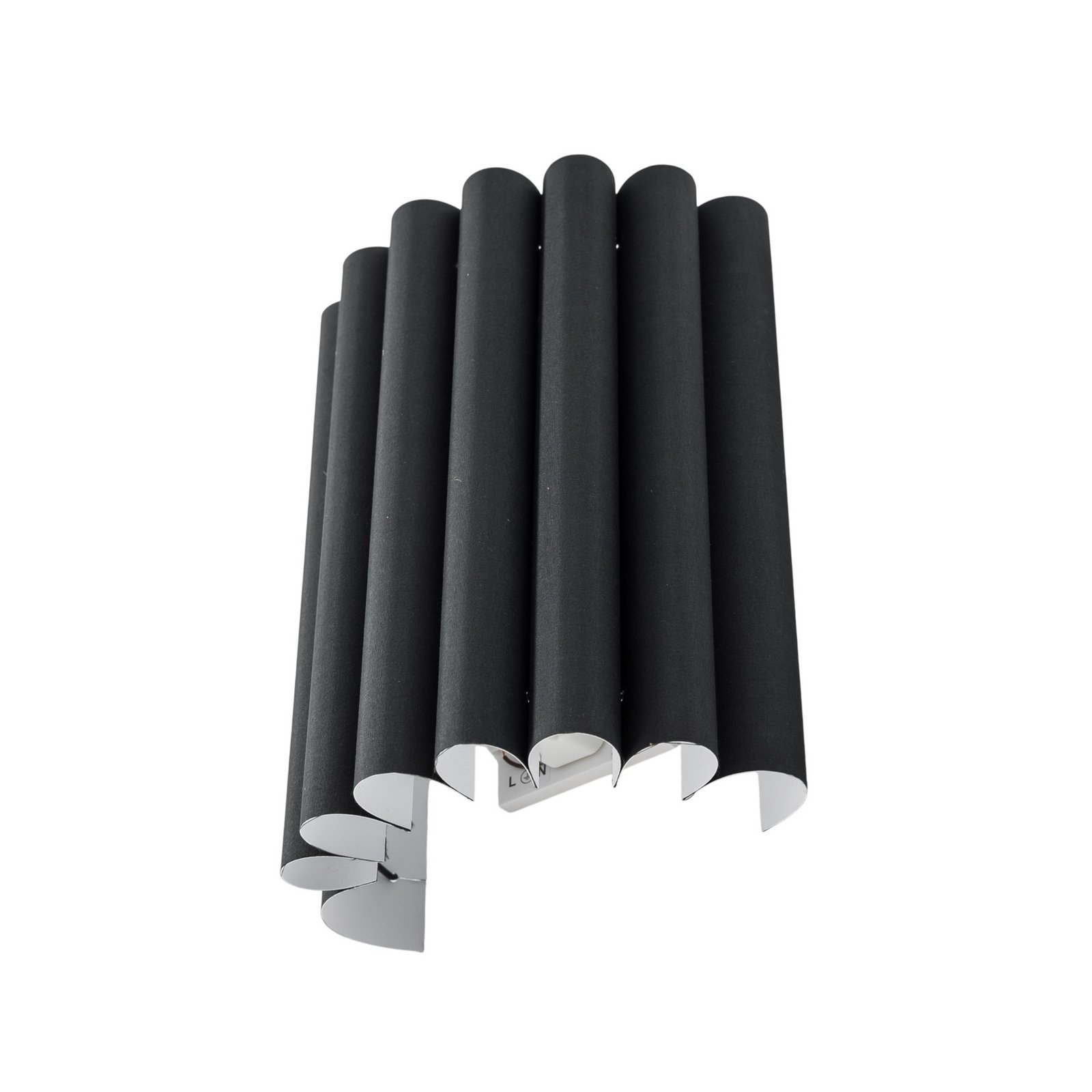 Стена лампа Aria, черна, микрофибър, E27