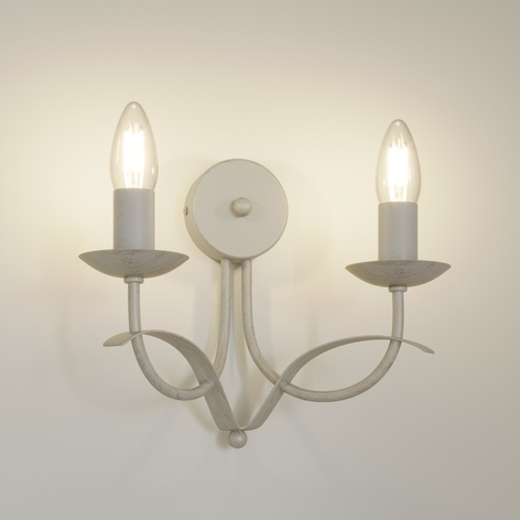 Lindby Amonja taklampa, 2 lampor, vit