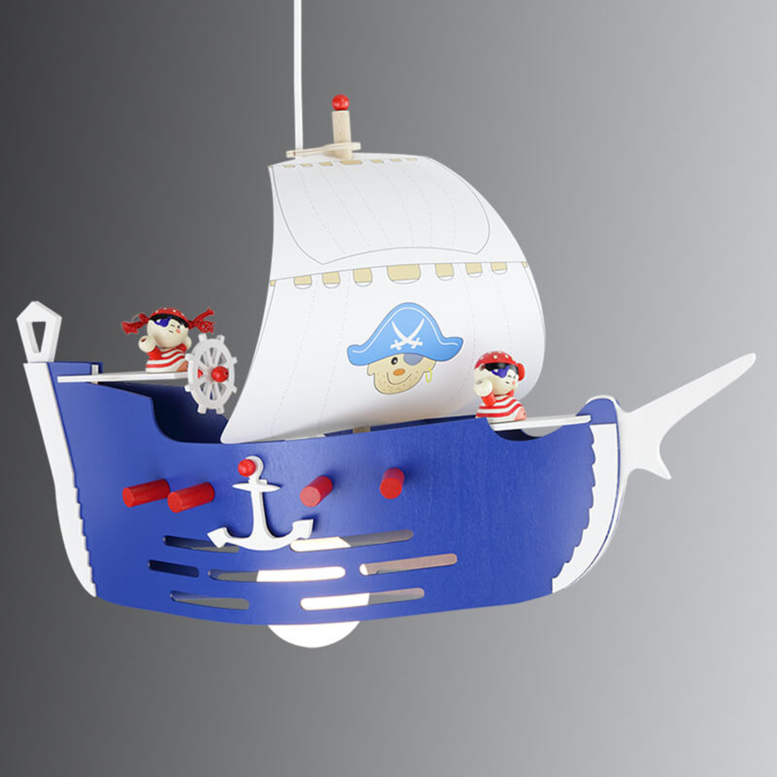 Kalóz hajó függő lámpa gyermekszobába