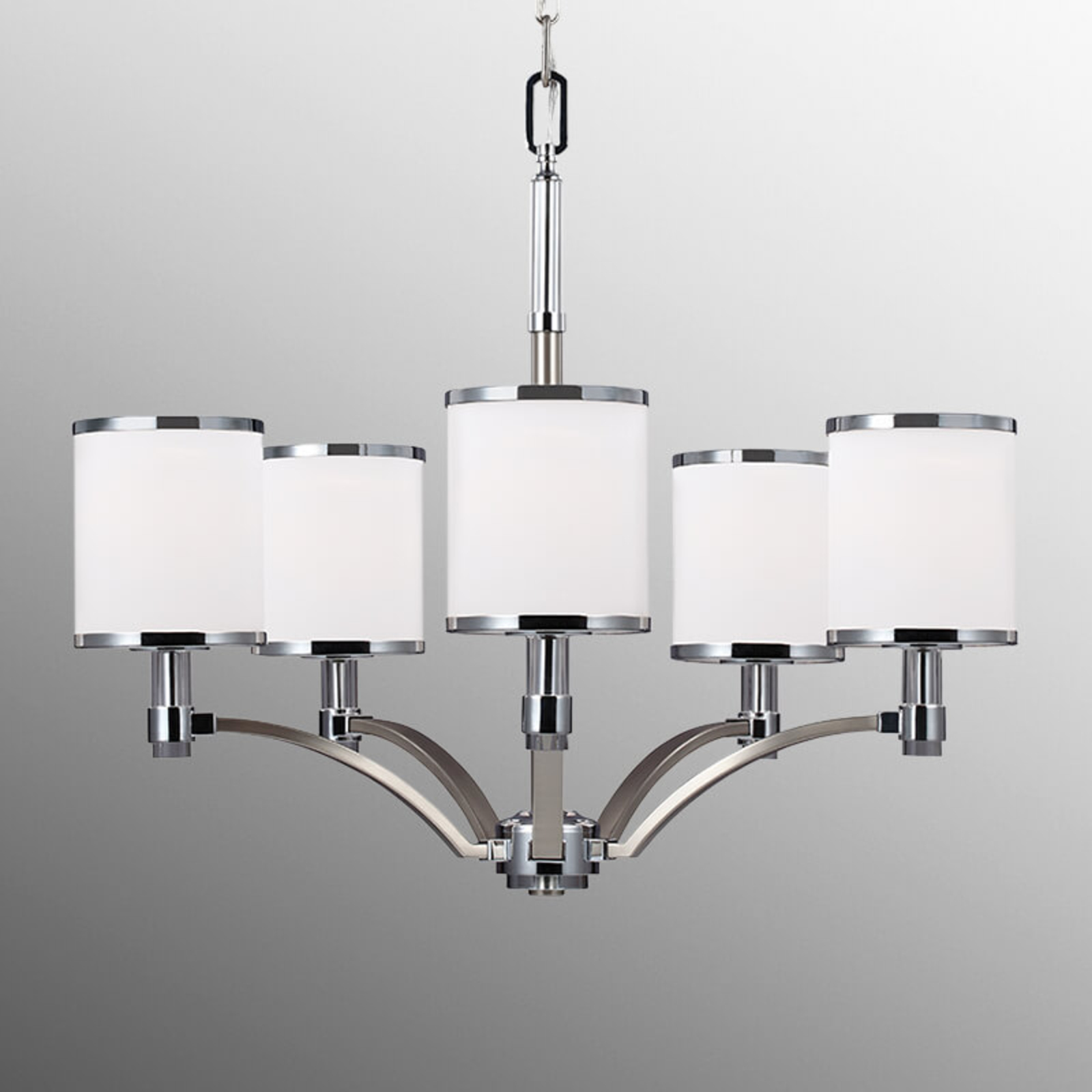 Mauro chandelier with Scavo glass, 5 bulb Mauro chandelier with Scavo glass, 5 bulb