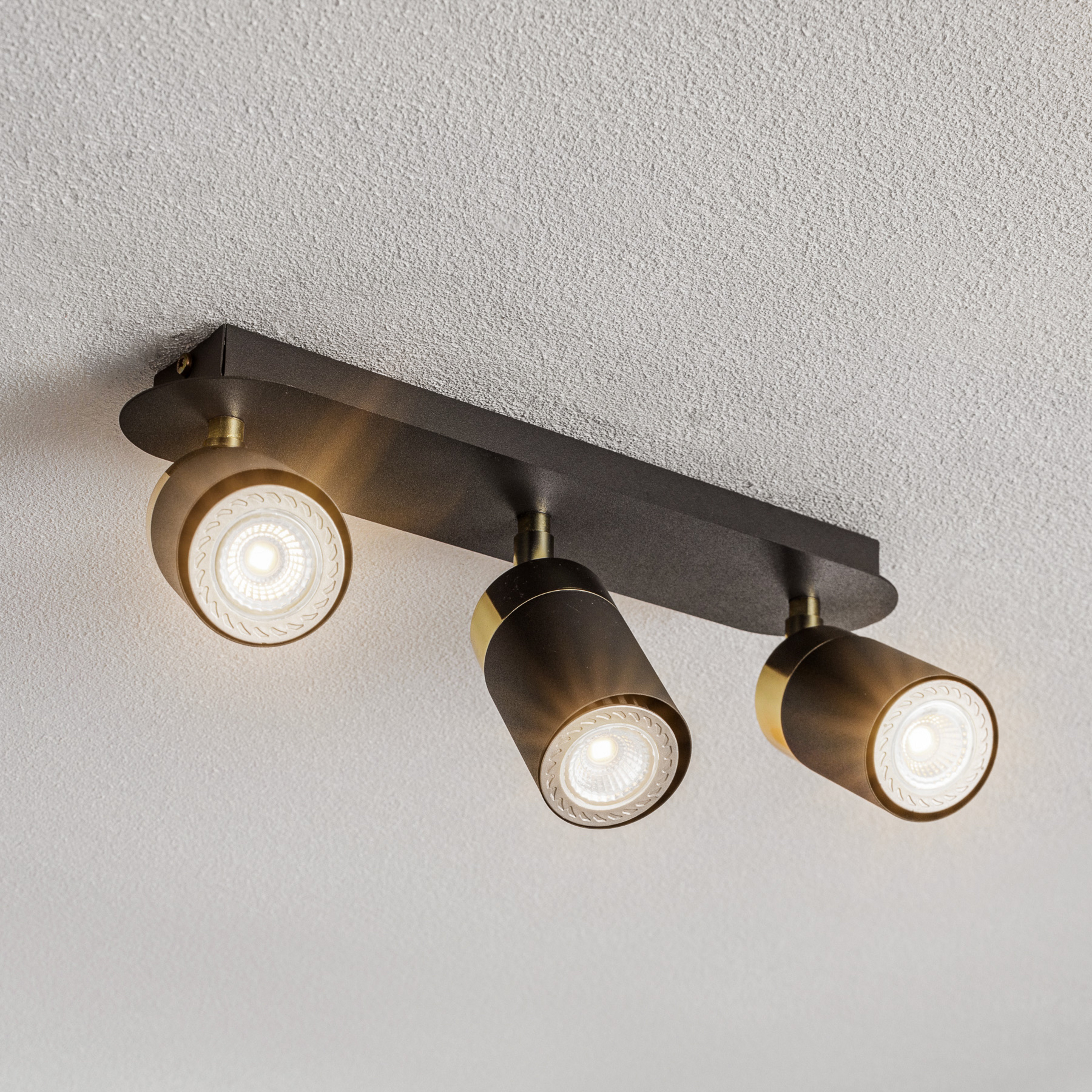 Spot pour plafond Joker, à 3 lampes, bleu-doré