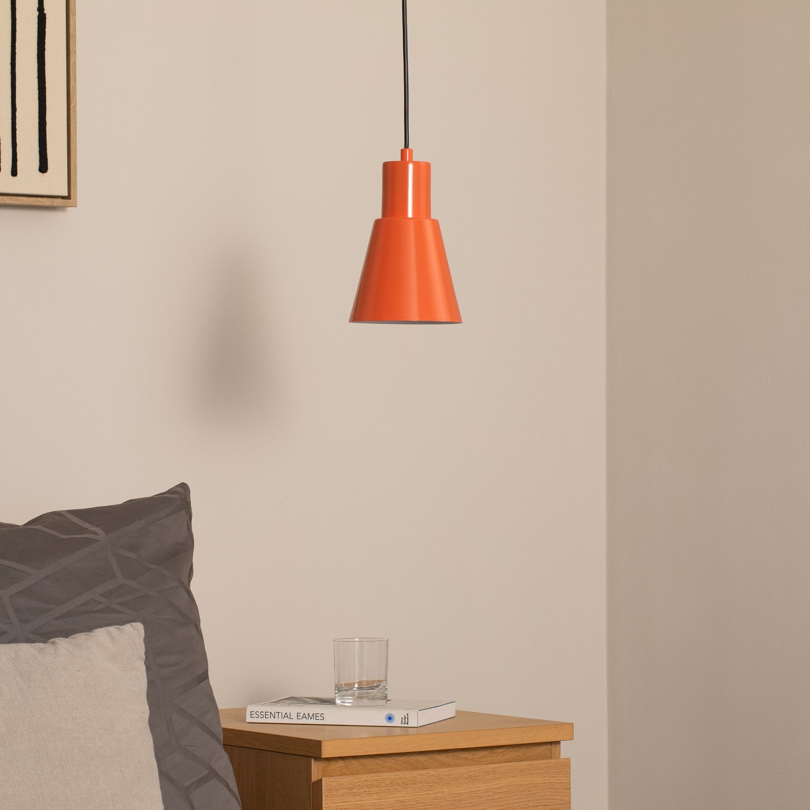 Riippuvalaisin Konikkem, oranssi, metalli, Ø 14 cm, E27 Riippuvalaisin Konikkem, oranssi, metalli, Ø 14 cm, E27
