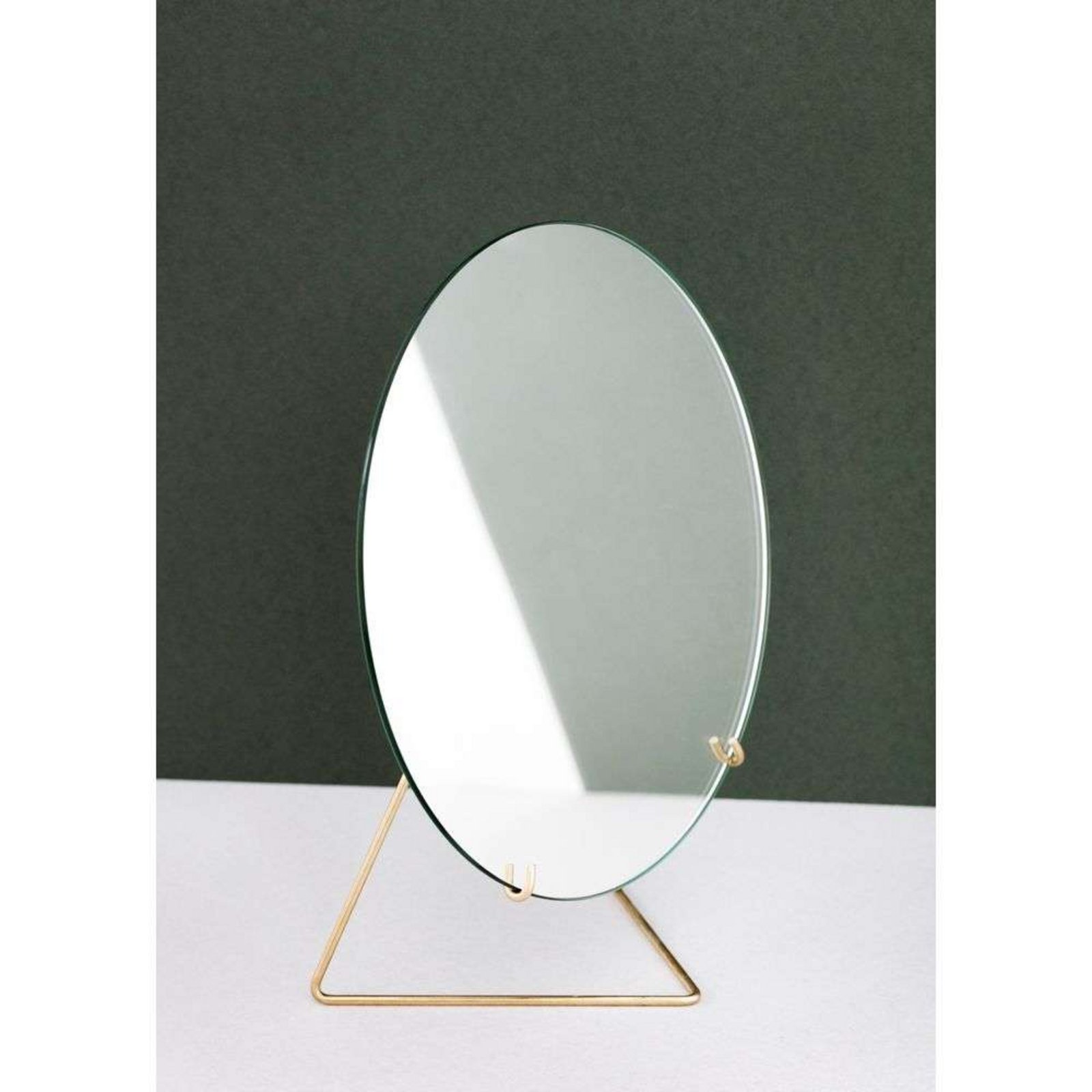 Standing Mirror Ø30 Brass - Moebe