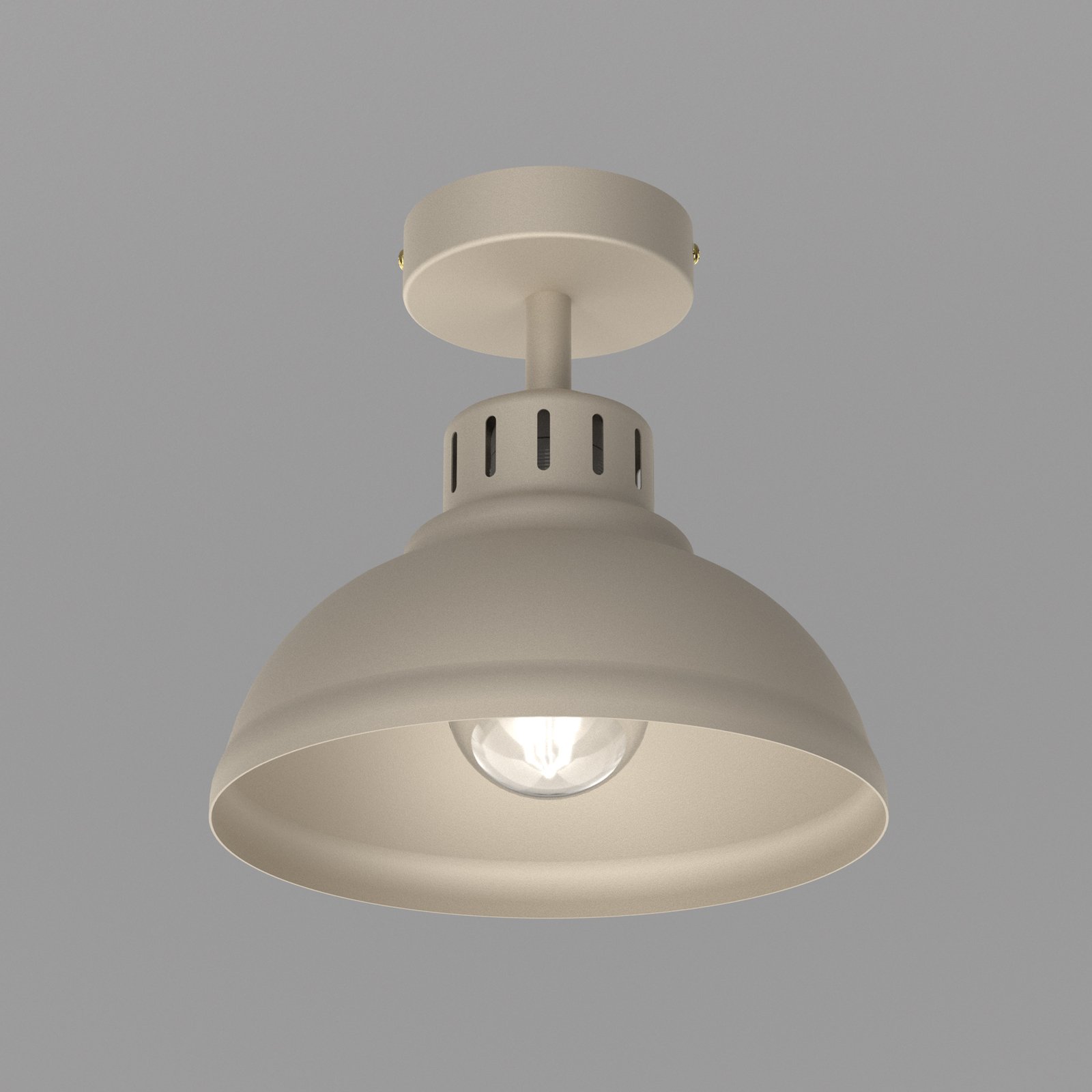 Sven ceiling light, 1-bulb, beige, steel