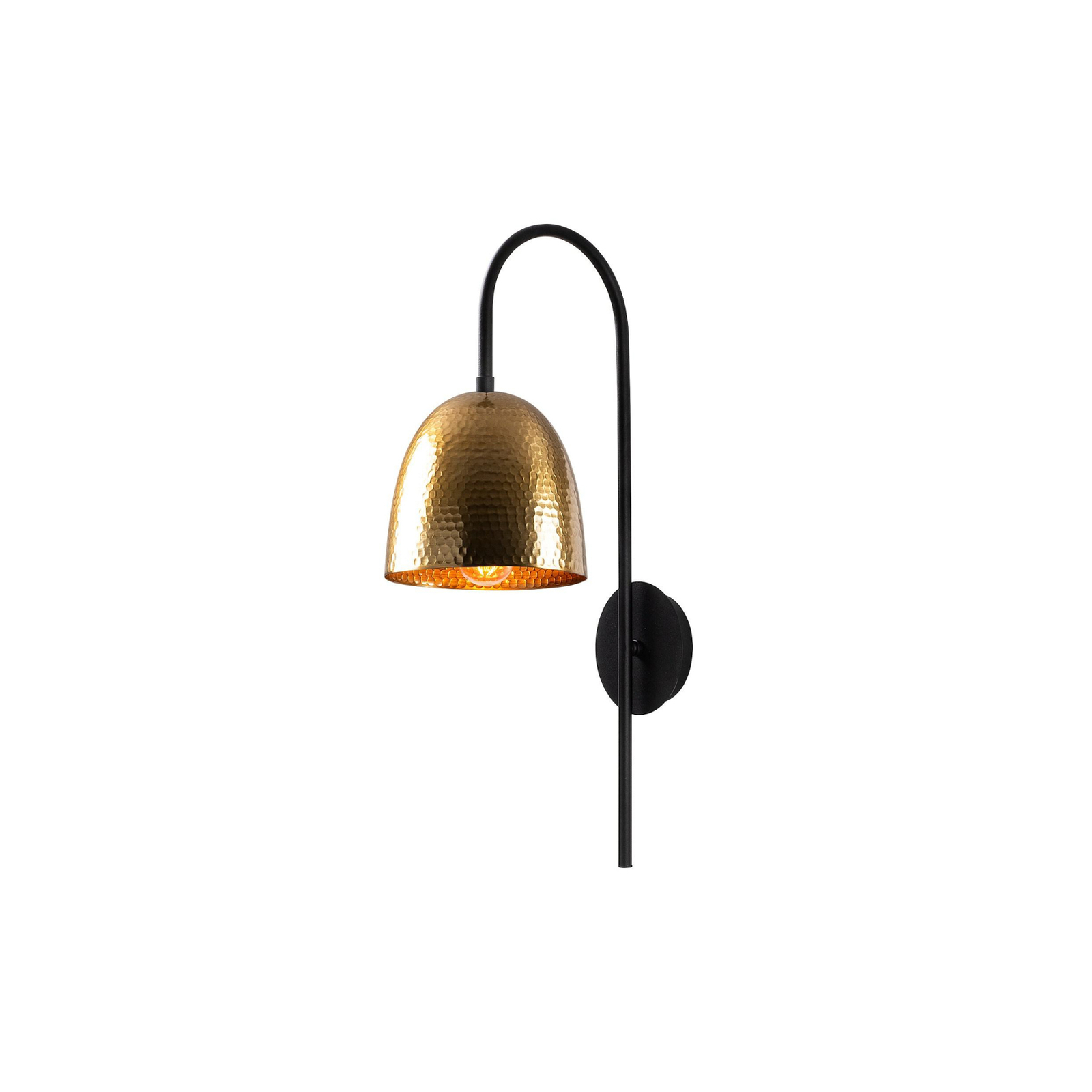 Tattoo 3321 wall light, gold antique, metal, Ø 16 cm