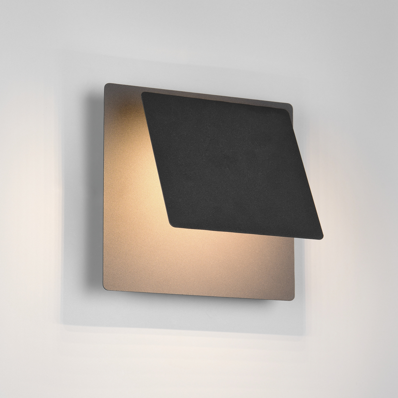 Applique murale LED Mio, noir mat, largeur 18 cm, métal