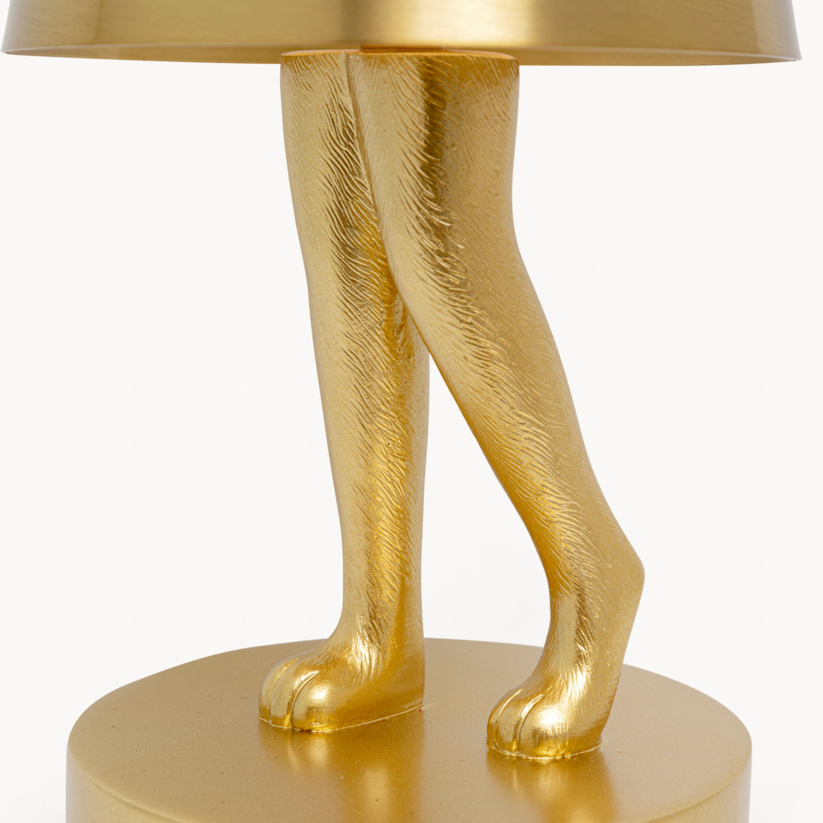 Kare LED-batteridrevet bordlampe Animal Rabbit, gull, IP44, 29 cm