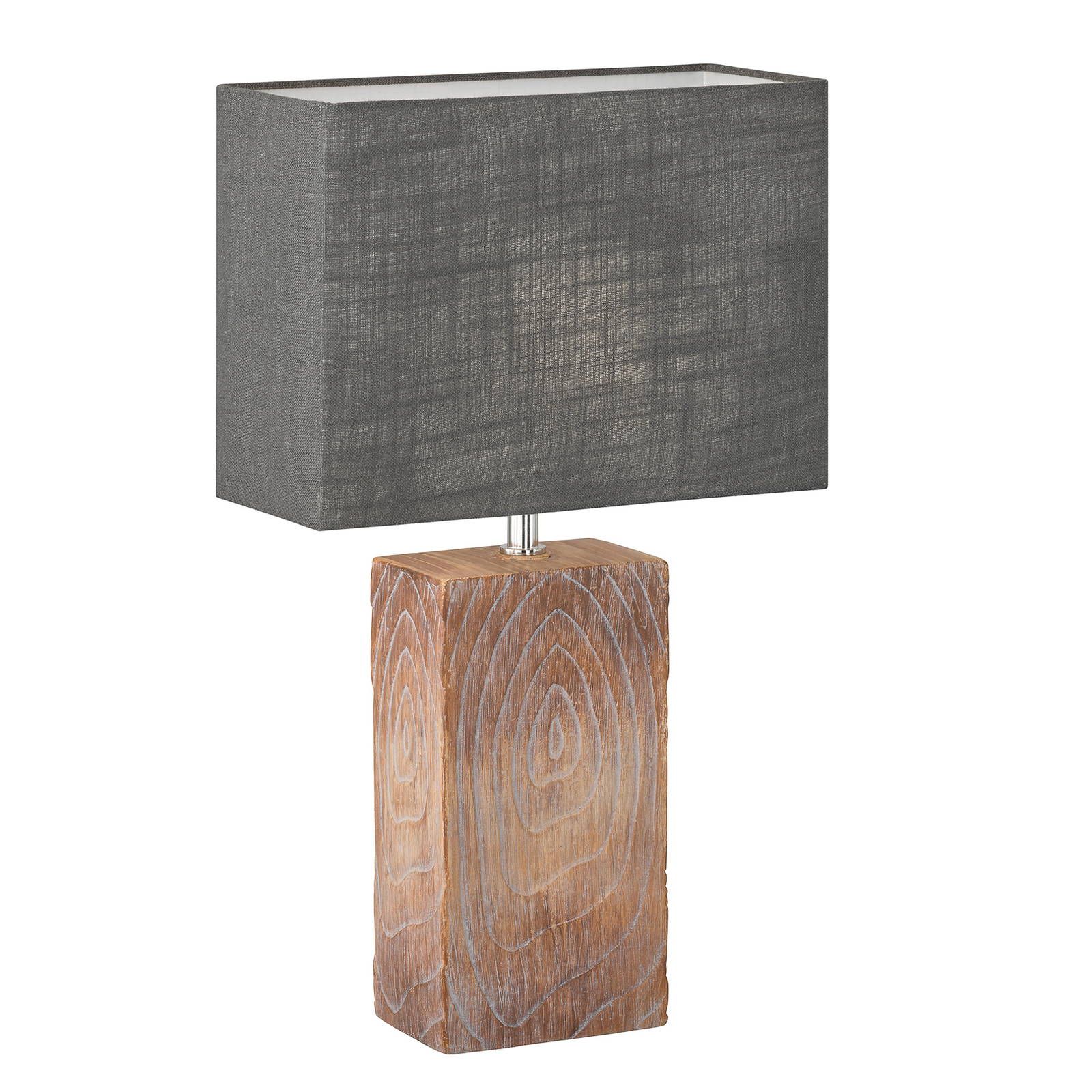Lampe de table Bronco avec abat-jour en lin hauteur 50 cm