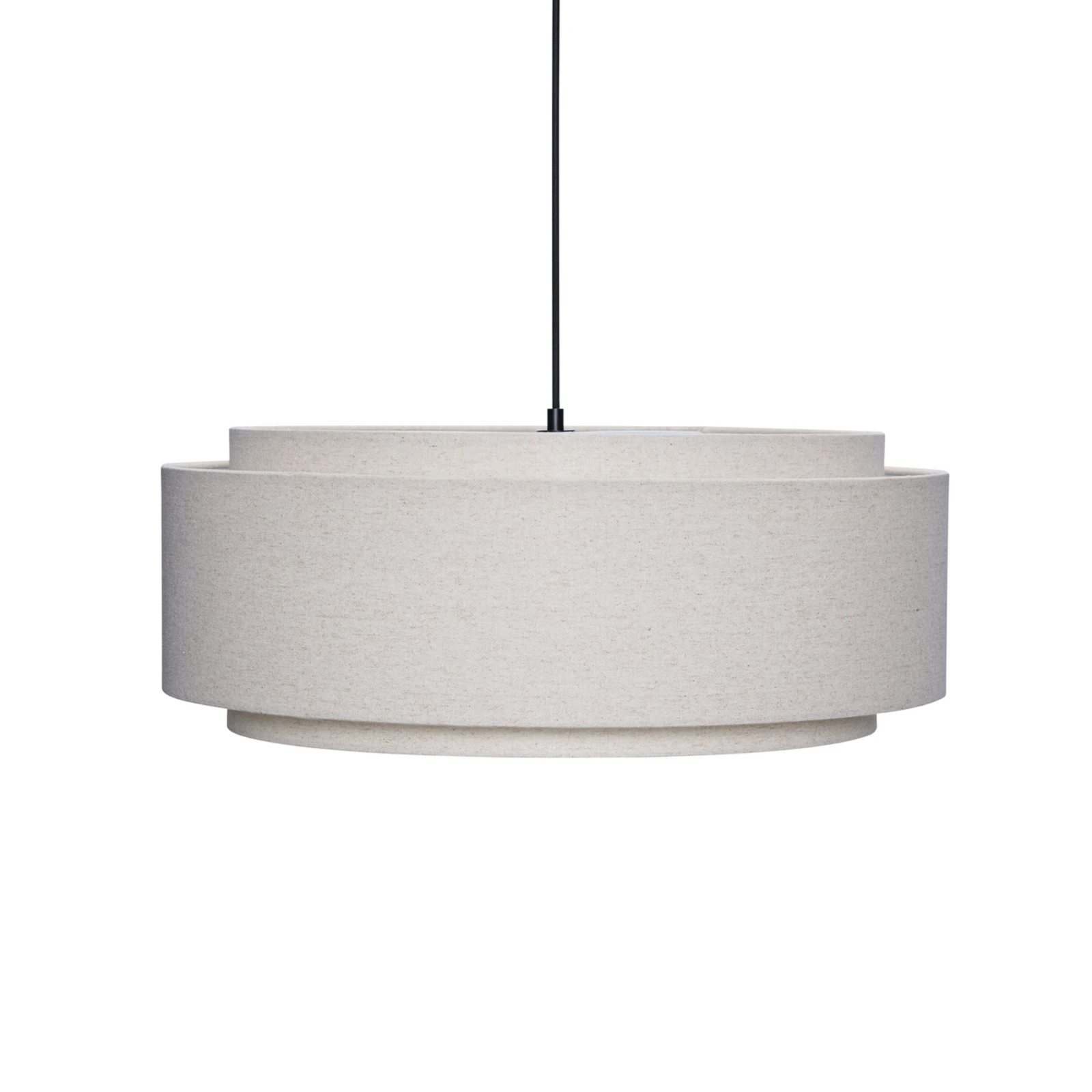 HÜBSCH Hängelampe Sable, sandfarben, Ø 60 cm, Textil