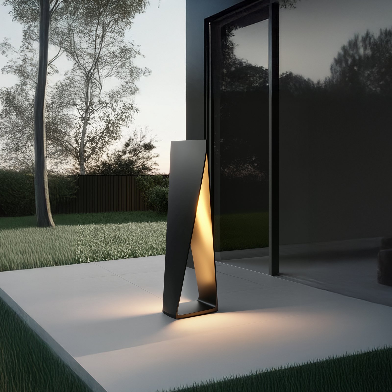 Lucande LED patio light HOUSE, 120 cm, metal, IP65