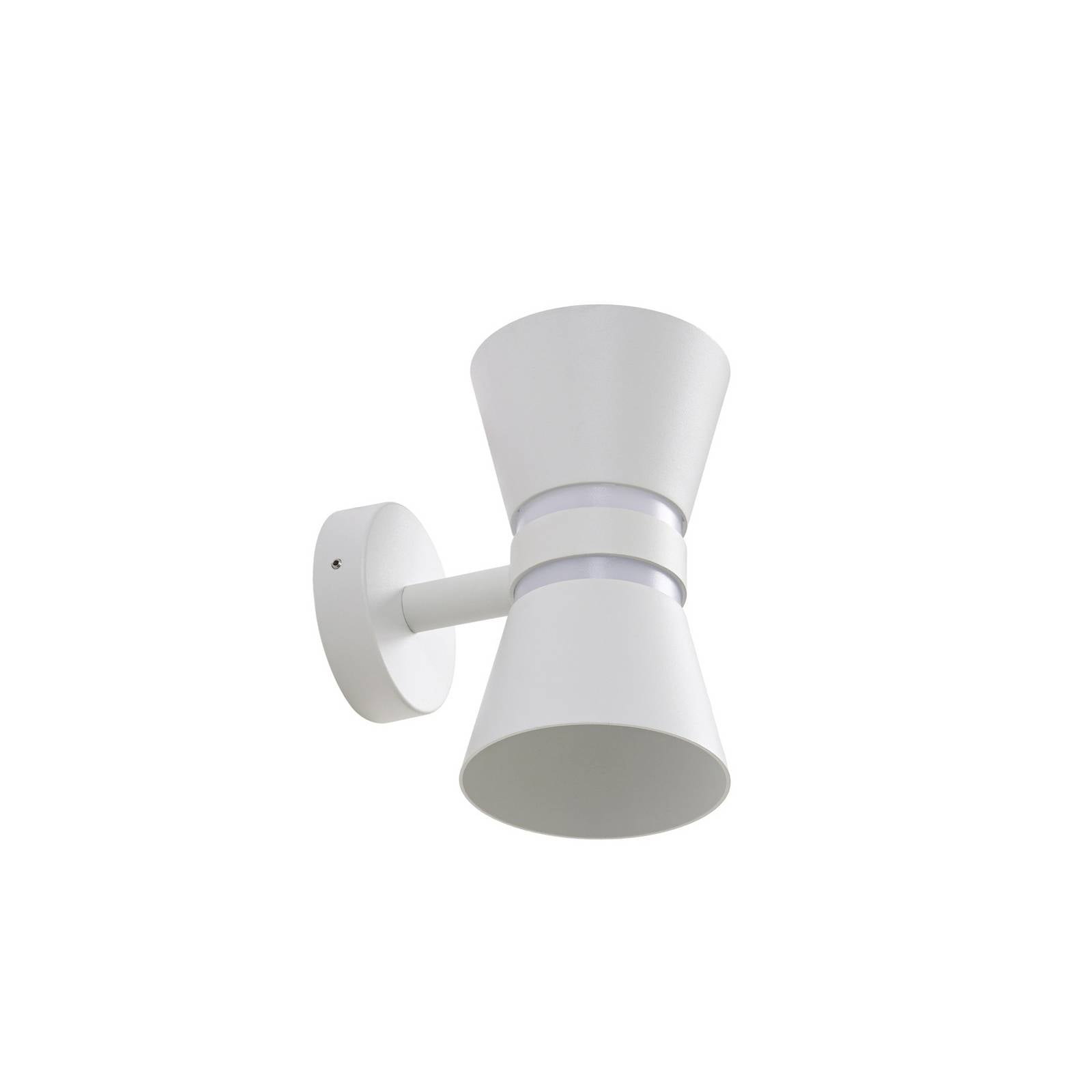 Lucande LED-Außenwandleuchte Meravi, weiß, 2-flg., IP44