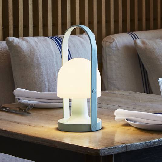 MARSET FollowMe LED battery table lamp, blue | Lights.co.uk