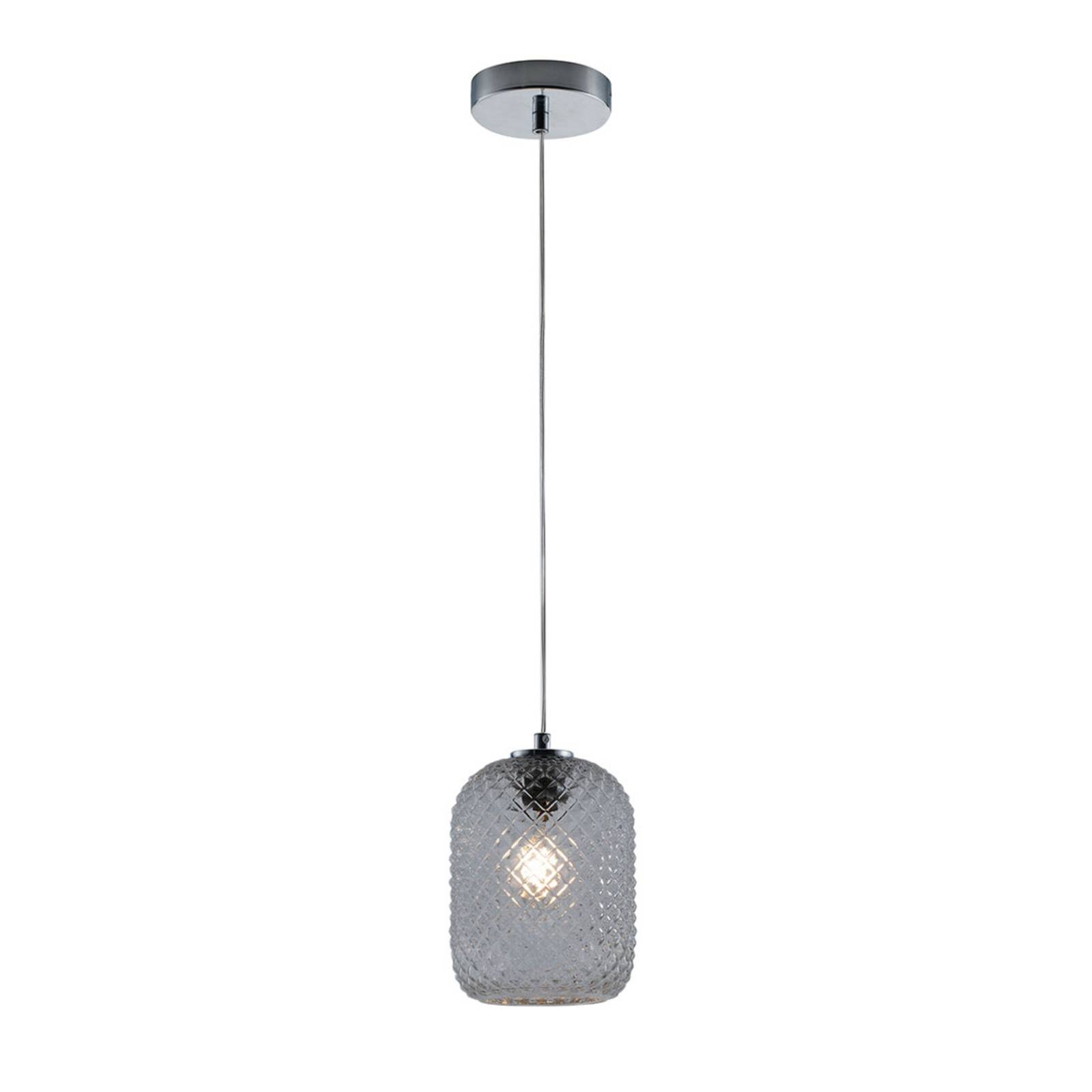 Suspension Ashford S15 abat-jour verre gris