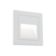 Loro LED-vægindbygningslampe, hvid, bredde 8,5 cm, aluminium