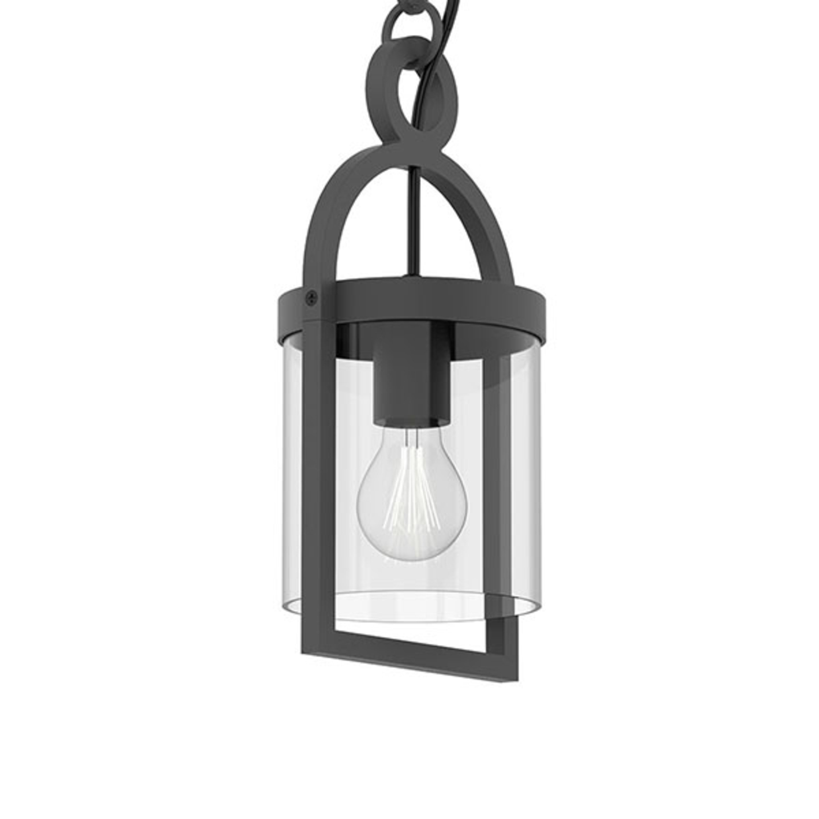 Zewnętrzna lampa wisząca Maya w kolorze ciemnoszarym IP65, 150 cm