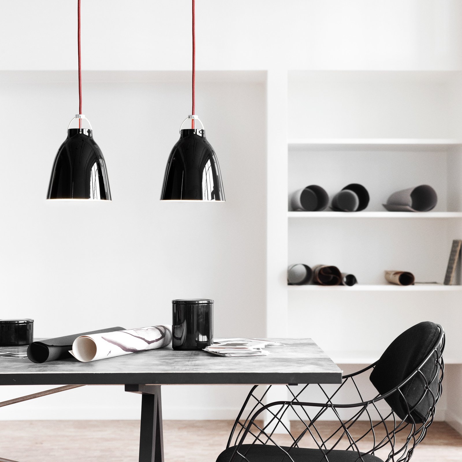 Caravaggio™ P1 Riippuvalaisin Musta - Fritz Hansen