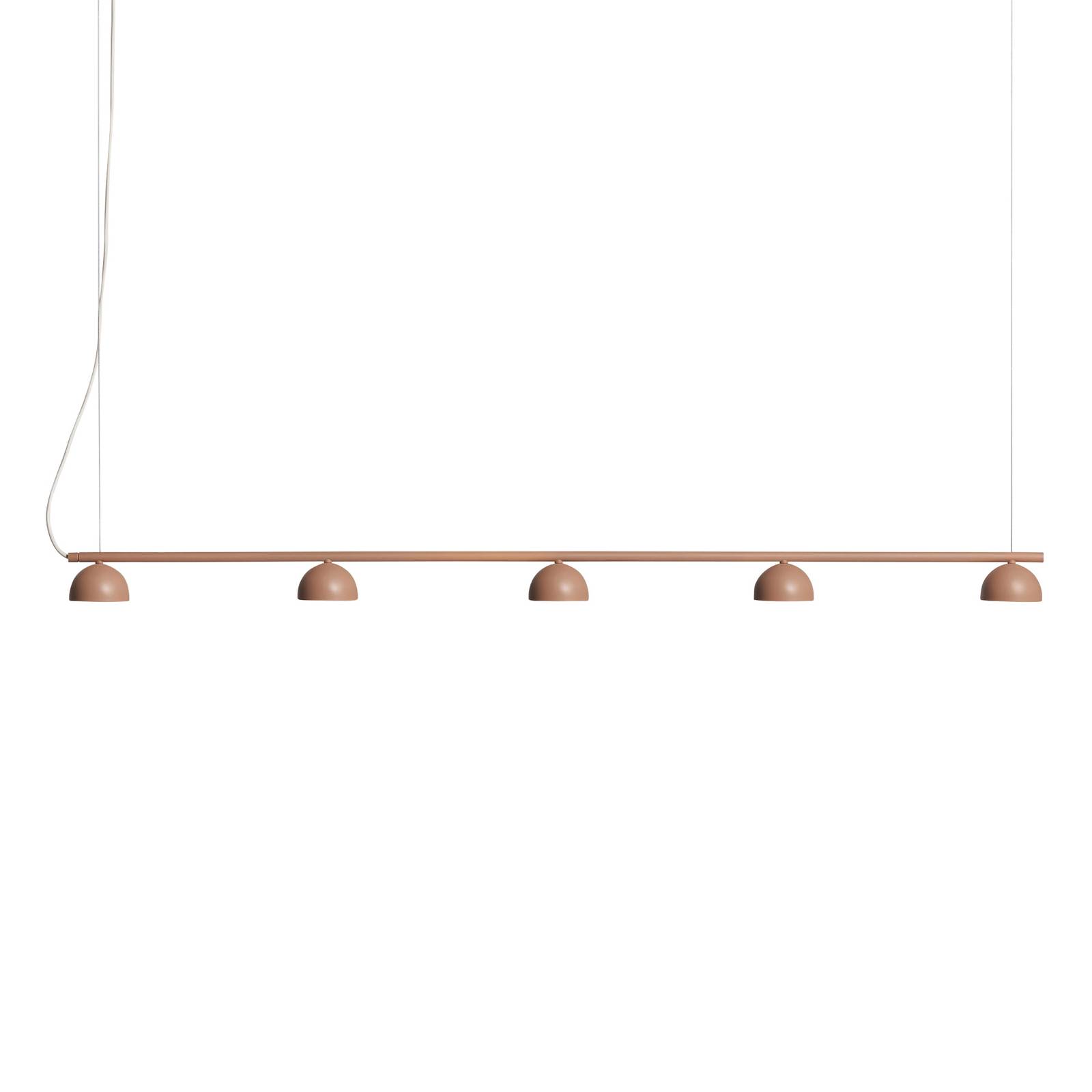 northern - blush ?yrandol led, 5-pkt., be?owy, do salonu / jadalni, stal, akryl, 6w, d?. 150 cm, szer. 9 cm, wys. 7.5 cm