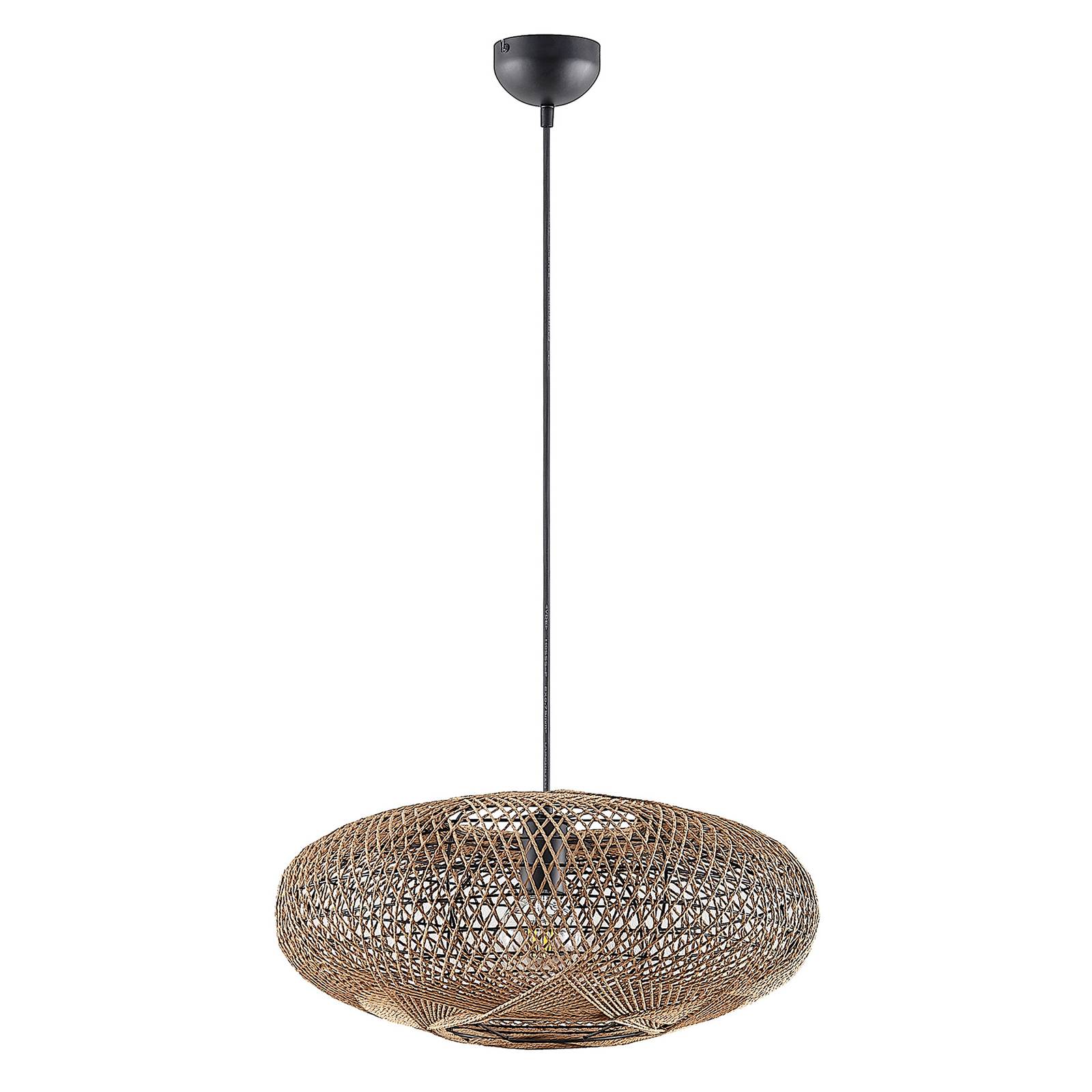 lindby - melvios lampa wisz?ca ze sznura sizalowego, do salonu / jadalni, sizal, ?elazo, e27, 40w, wys. 28 cm