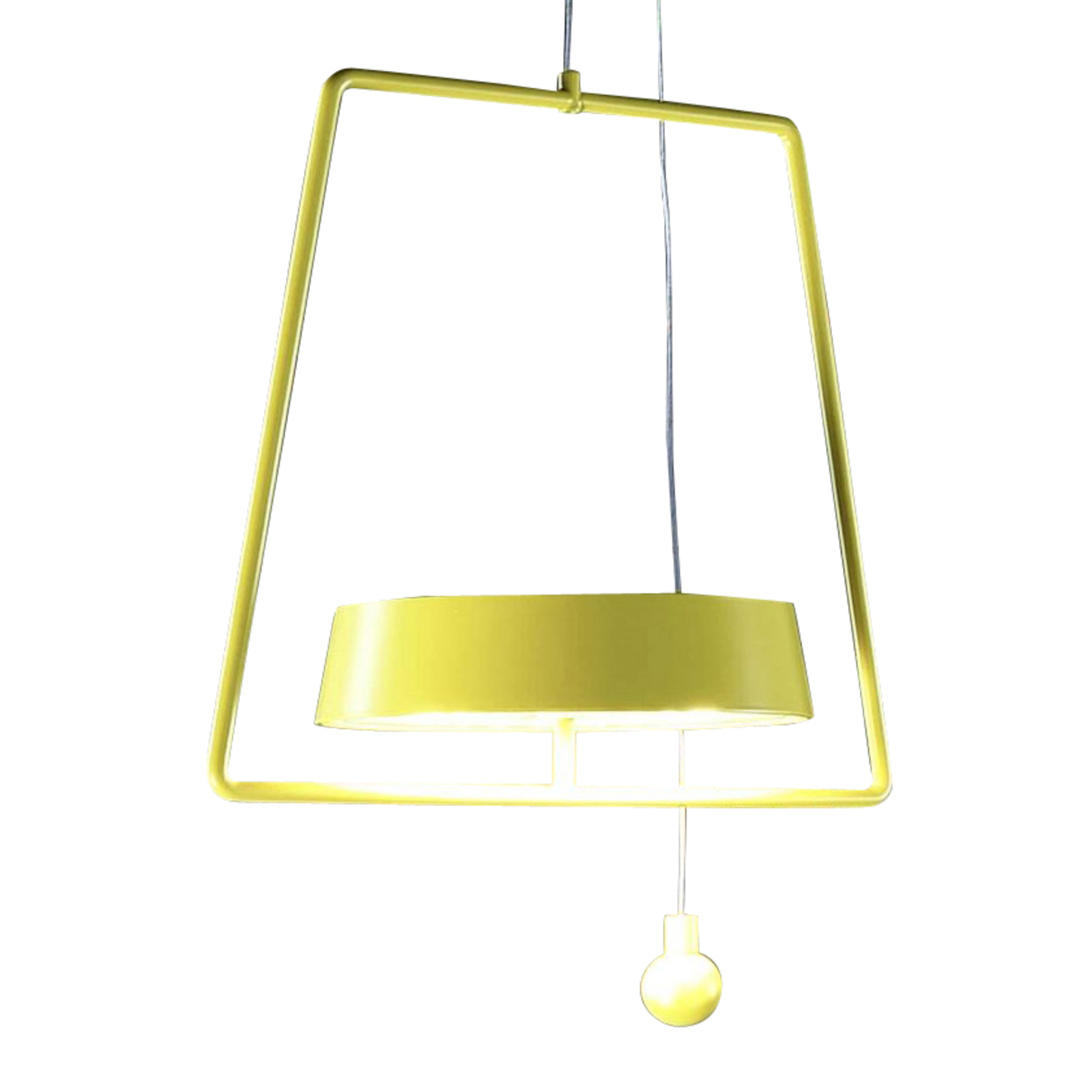 Miram LED-hængelampe med batteri, kan dæmpes, gul