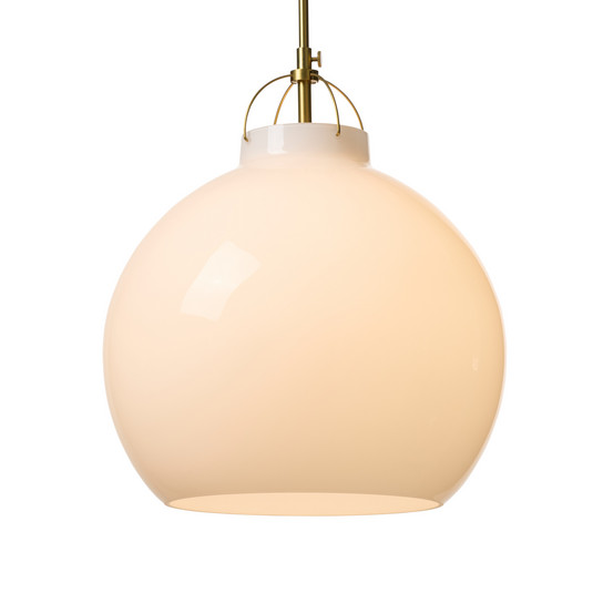 Candeeiro suspenso TOSCANA, branco opalino, Ø 36 cm, vidro - Halo Design