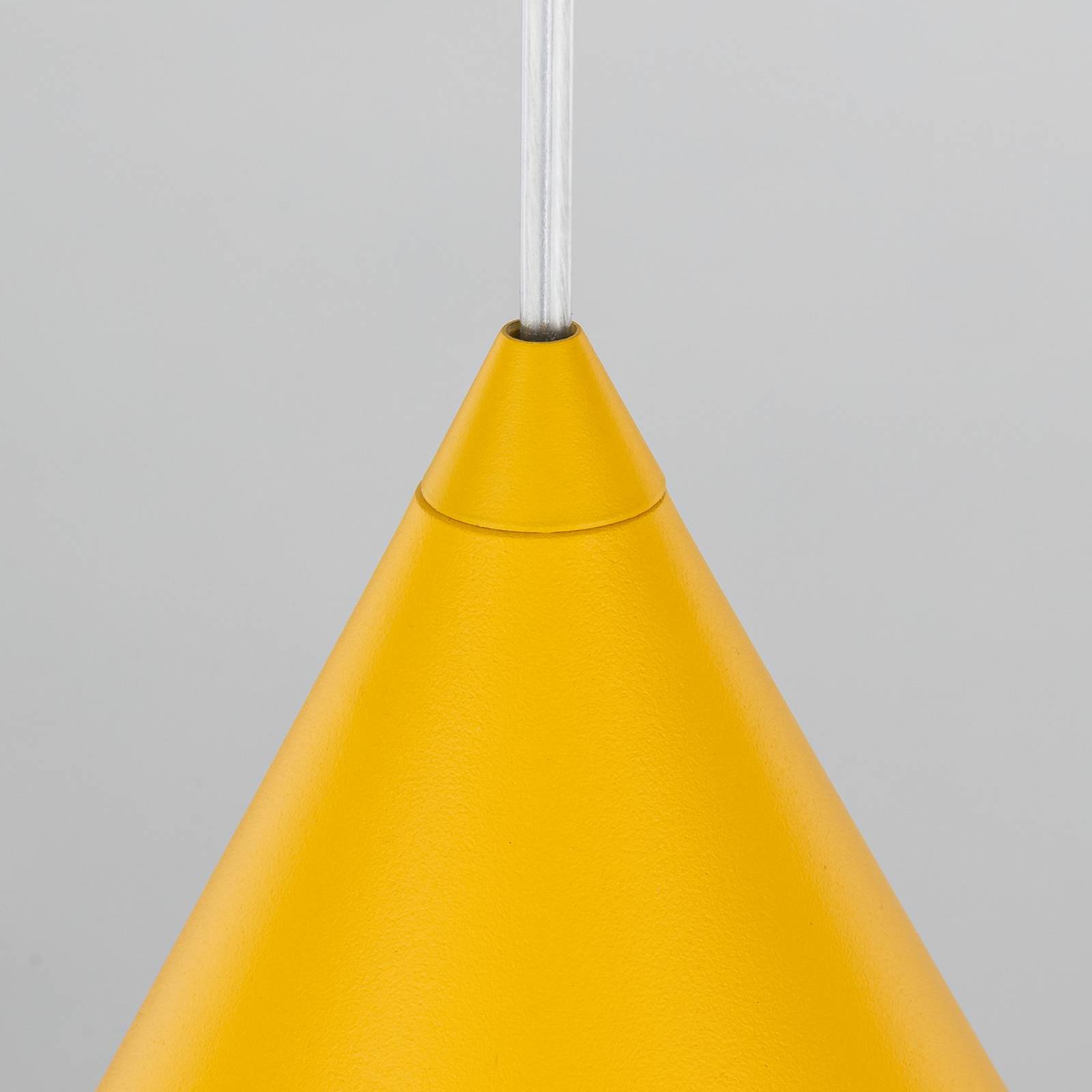 Żyrandol Cono, 1-punktowa, Ø 25 cm, żółta, E27