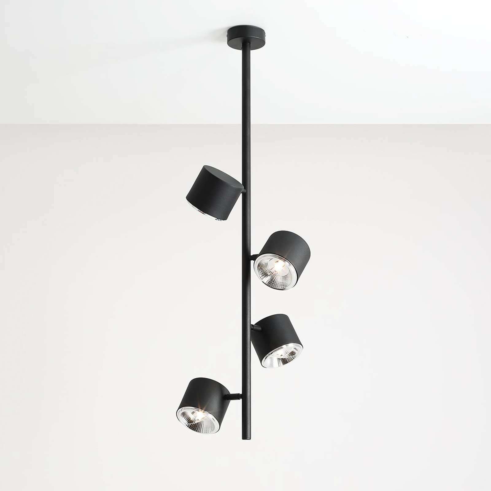 1047PL_L2 ceiling spotlight, 4-bulb, black