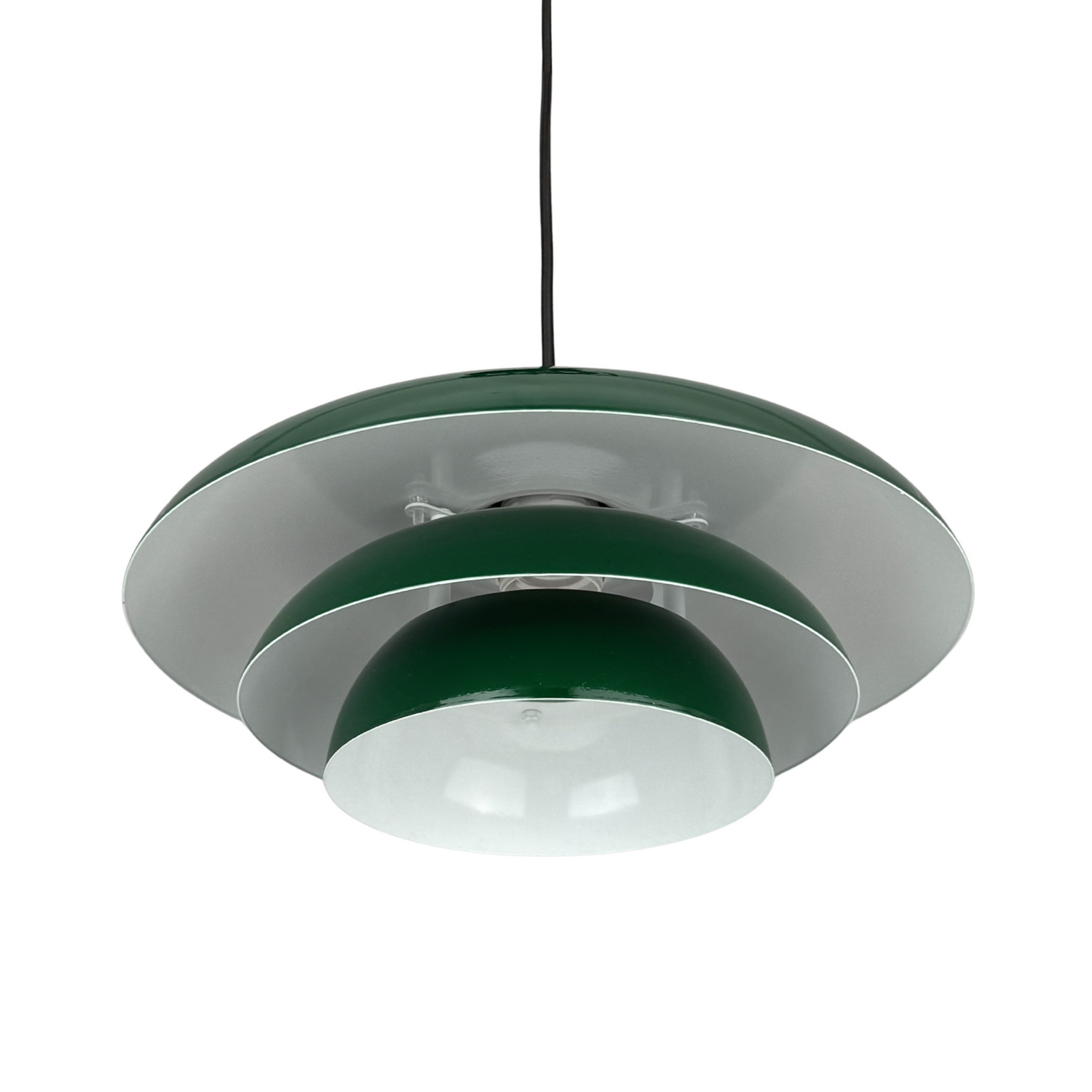 Dyberg Larsen riputatav valgusti Ava, tumeroheline, metall, Ø 31 cm