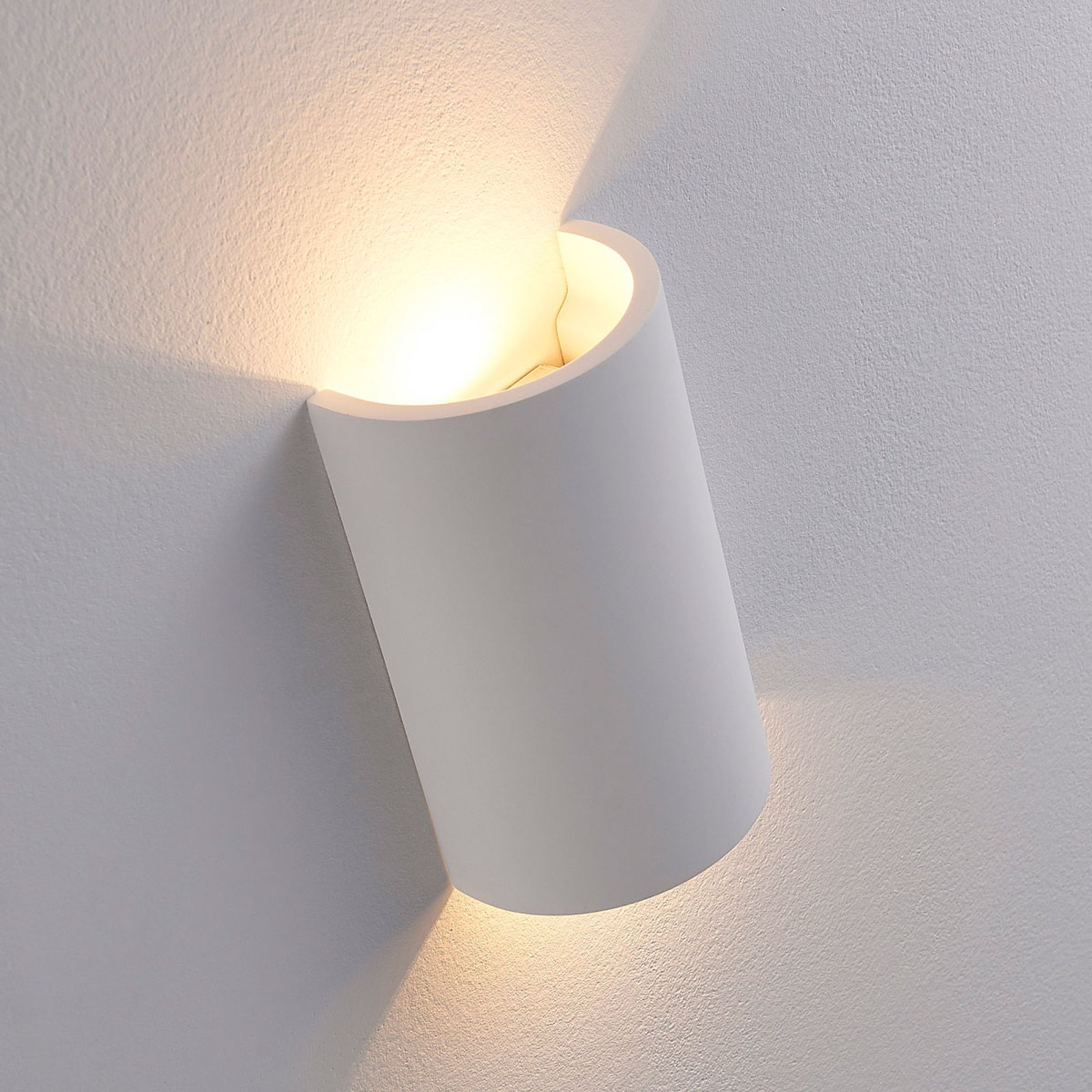 Jenke LED Vegglampe Cast White - Lindby