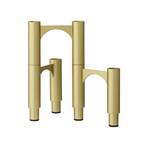 AYTM Compono portacandele, oro, h 12 cm, alluminio, set di 3