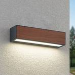 Arcchio LED-Außenwandlampe Lengo, CCT, 25 cm, 1-flg., Holz