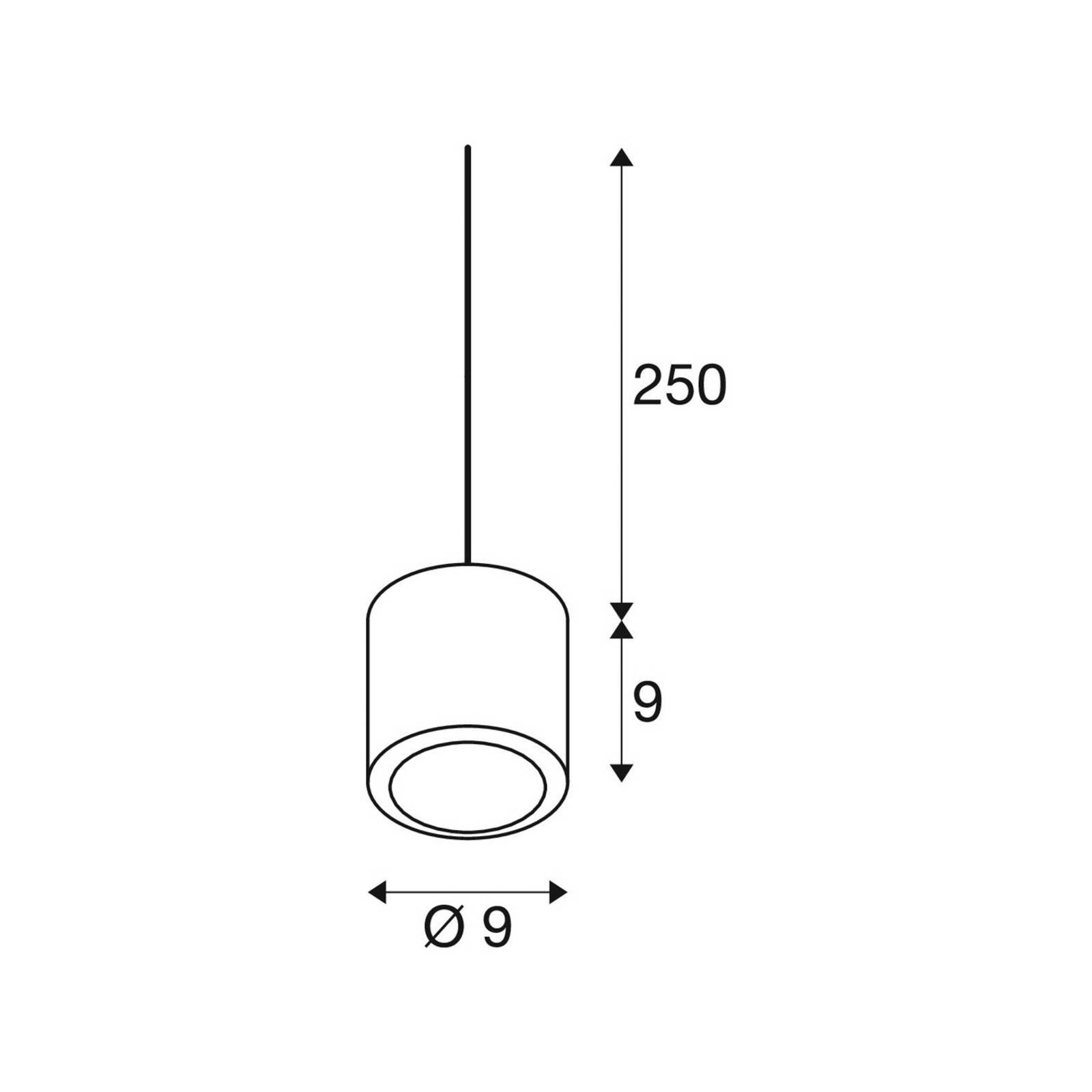 SLV Żyrandol LED Oculus, brązowy, Ø 9 cm, ściemniany do ciepłego światła