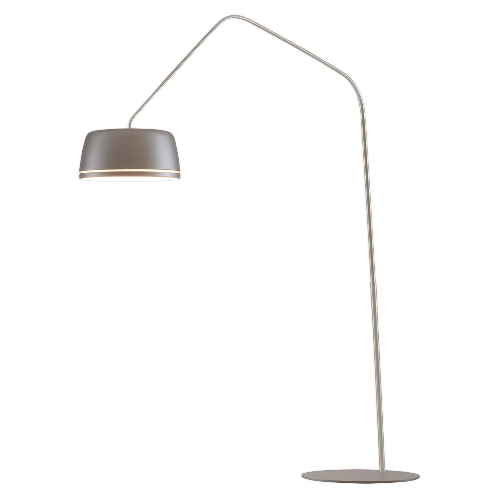 serien.lighting Central lampe LED arqué gris perlé