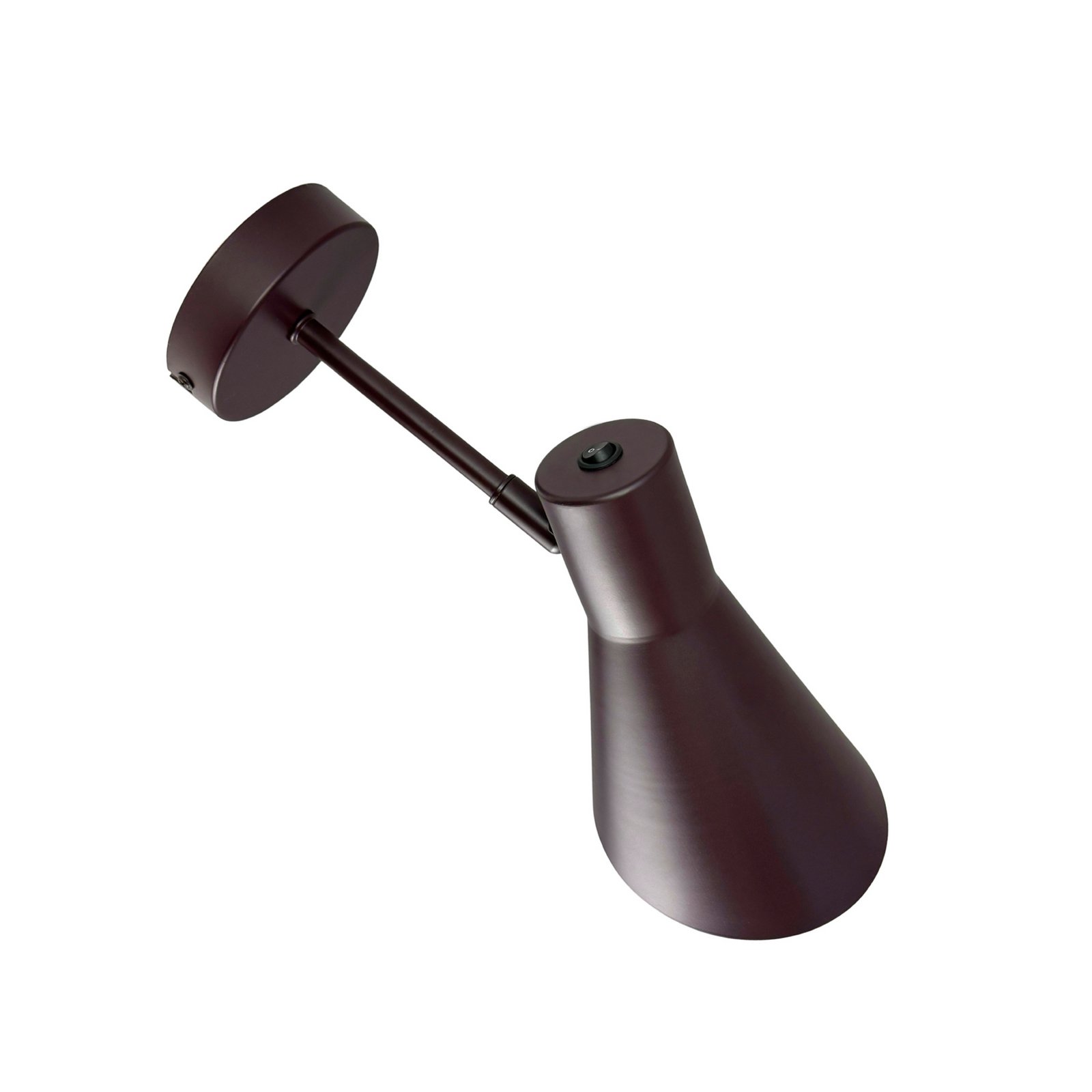 Dyberg Larsen Wandleuchte DL12, braun, Kabel, E27, Metall