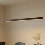 Lucande LED-riippvalgust Nihalo, pähkel, 122 cm, dimmeriga, CCT