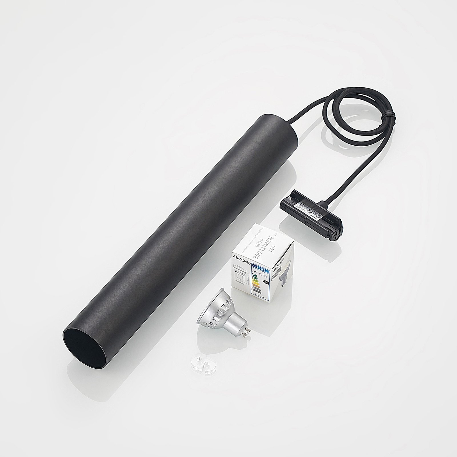 Linaro Track Hanglamp H40 Zwart - Lindby