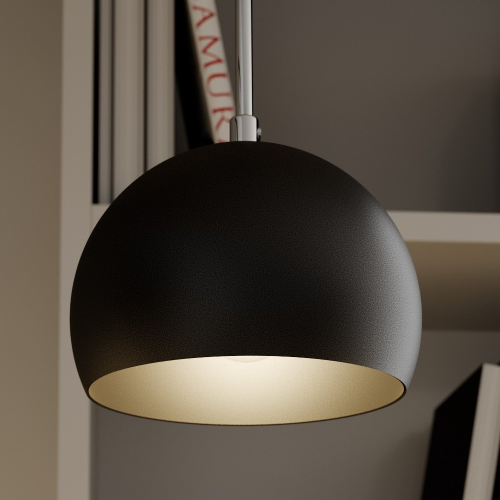 Cool pendant light, 1-bulb, black