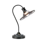 Lampada da tavolo Nova, nera, vetro fumé, altezza 41,5 cm, E27 - Markslöjd