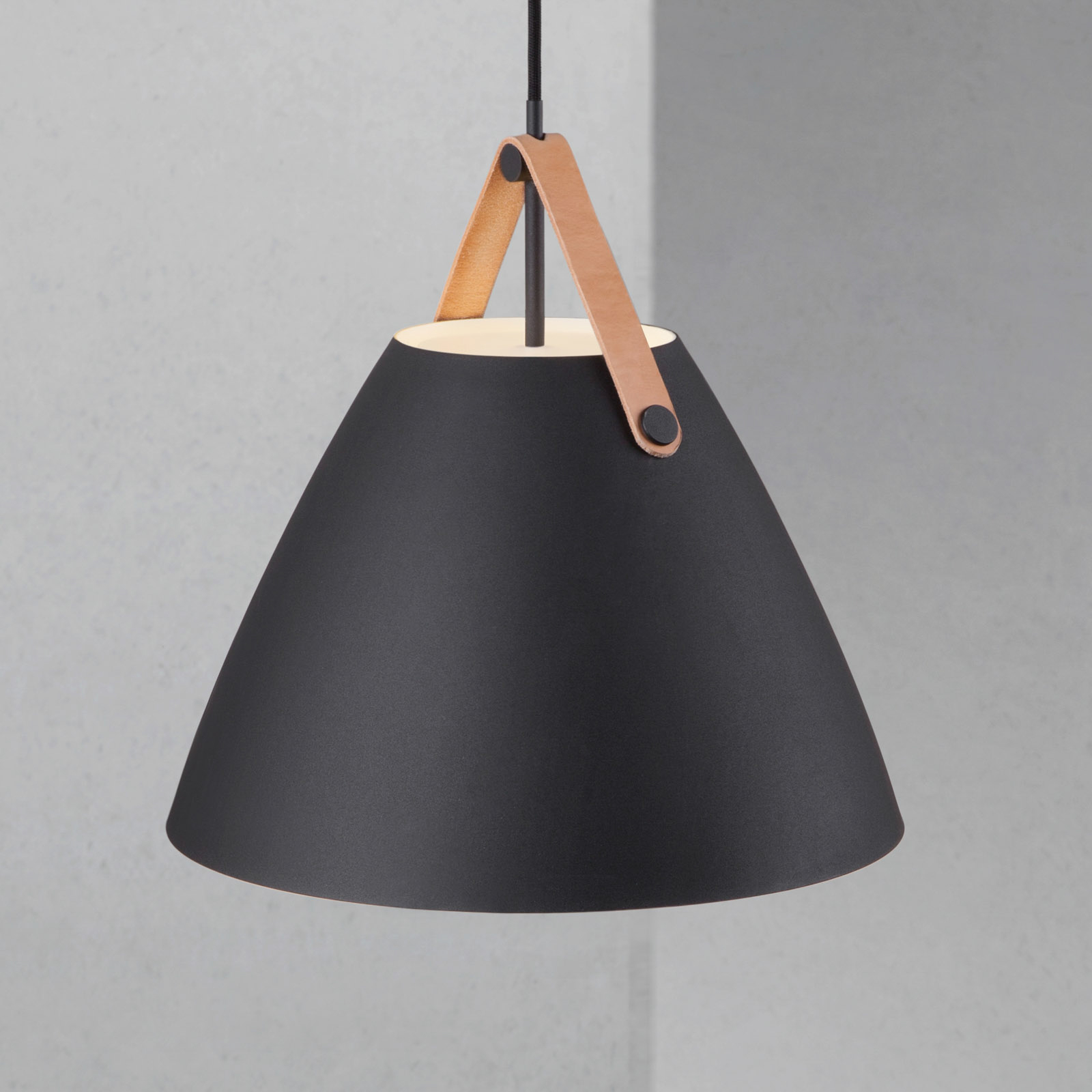 LED hanglamp incl. leren ophanging | Lampen24.nl