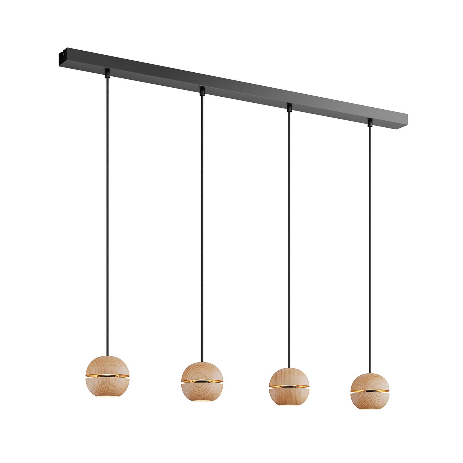 Envolight Wooden Balls suspension à 4 lampes